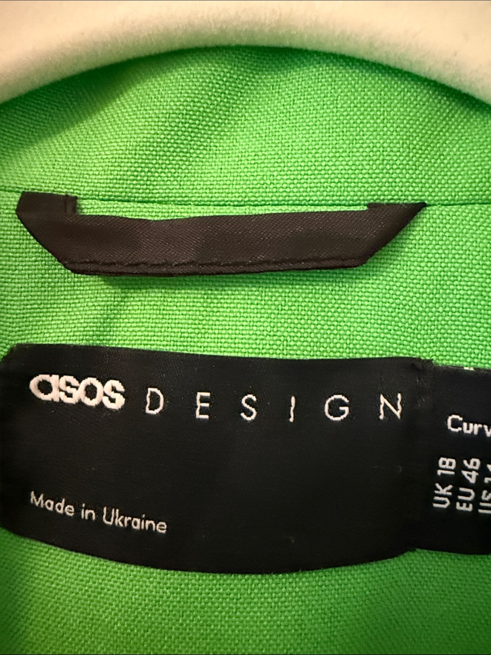 ASOS Curve Lime Green Single-Button Blazer - Picture 3 of 6